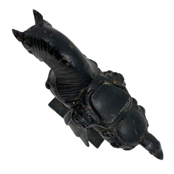 VTG Horse Sculpture Black Painted Decorative Statue Paperweight 2 LBS 1.1 OZ - Picture 4 of 8